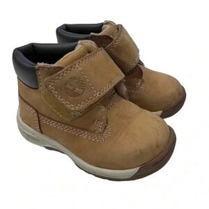 Timberland Toddler Size 4 Wheat Timber Tykes Boots Adjustable Strap Shoes.